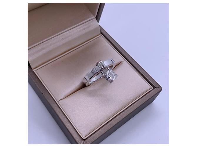 Anello Louis Vuitton Lockit in Oro Bianco e Diamanti Argento - vista 2