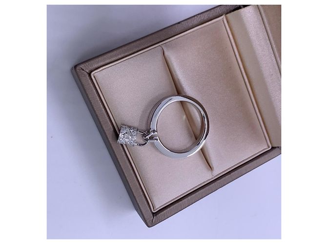 Anello Louis Vuitton Lockit in Oro Bianco e Diamanti Argento - vista 4