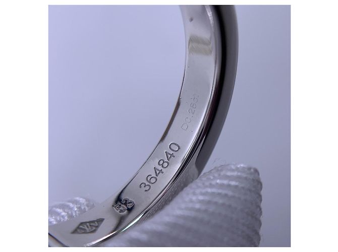 Anello Louis Vuitton Lockit in Oro Bianco e Diamanti Argento - vista 7