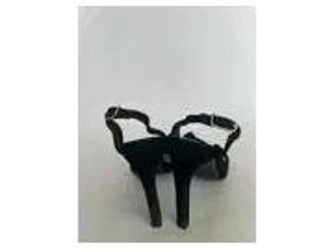 Hermès High-Heel-Sandalen aus schwarzem Wildleder mit Strasssteinen - Ansicht 4