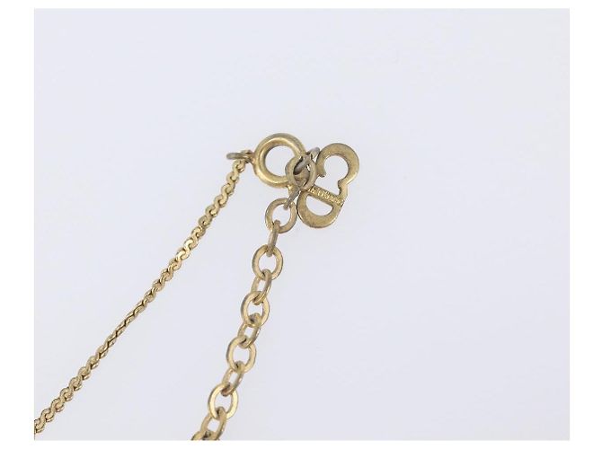 Pendente Christian Dior Vintage CD in metallo con cristalli D'oro - vista 7