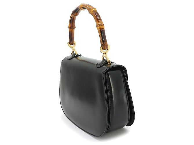 Borsa Gucci Bamboo Mini 2-way Nero - vista 3