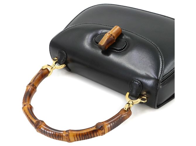 Borsa Gucci Bamboo Mini 2-way Nero - vista 5