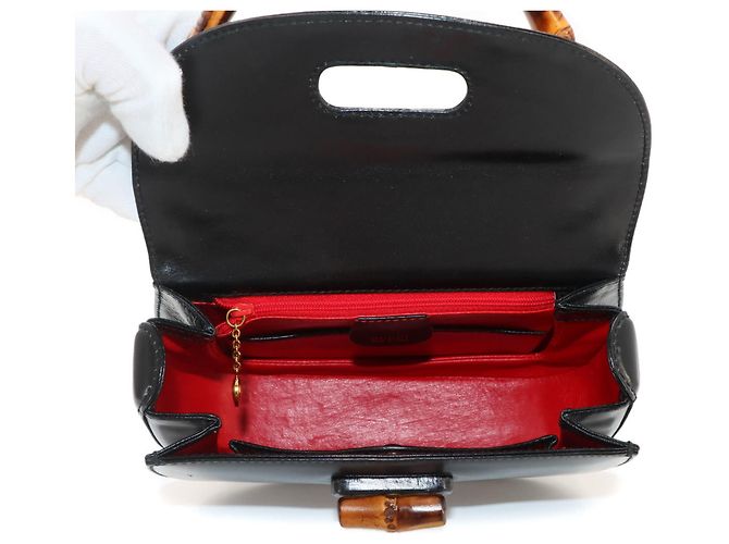 Borsa Gucci Bamboo Mini 2-way Nero - vista 6