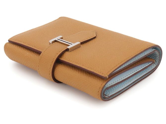 Hermès Cartera tri-fold Hermes Bearn Combination Verso Castaño - vista 5