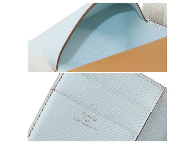 Hermès Cartera tri-fold Hermes Bearn Combination Verso Castaño - vista 8