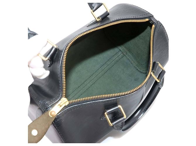 Borsa Louis Vuitton Epi Speedy 25 Nero - vista 5