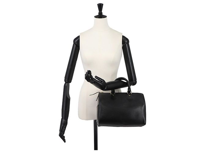 Borsa Louis Vuitton Epi Speedy 25 Nero - vista 9
