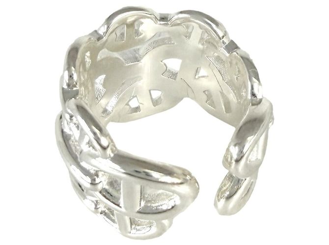 Hermès Hermes Chaine d'Ancre Enchainee GM Bandring Silber - Ansicht 2