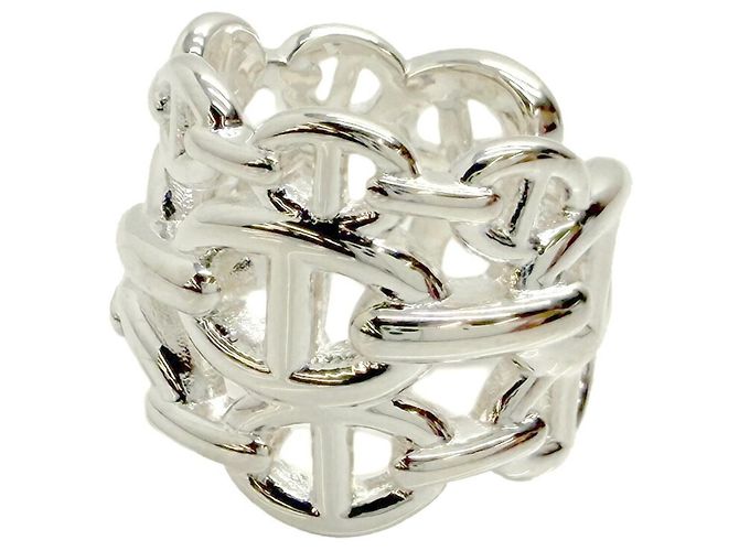 Hermès Hermes Chaine d'Ancre Enchainee GM Bandring Silber - Ansicht 3