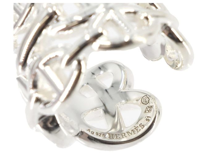 Hermès Hermes Chaine d'Ancre Enchainee GM Bandring Silber - Ansicht 4
