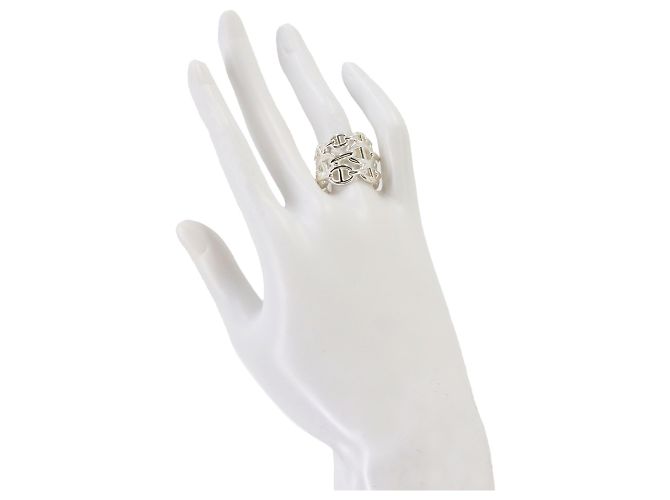Hermès Hermes Chaine d'Ancre Enchainee GM Bandring Silber - Ansicht 6