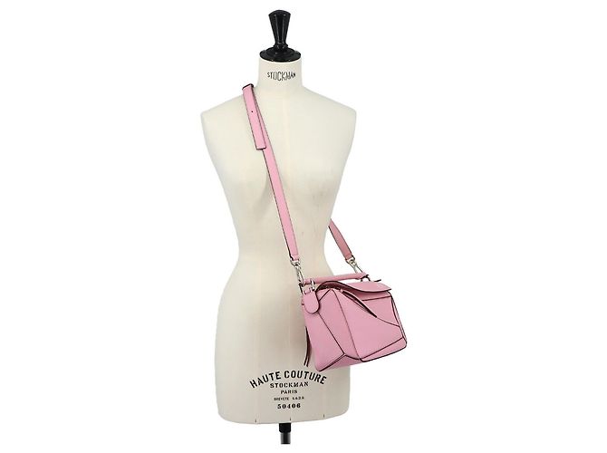 Borsa Loewe Puzzle Small Rosa - vista 9