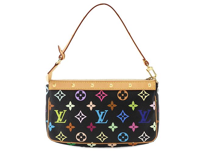 Bolsa Louis Vuitton Monogram Multicolor Pochette Accessoires Preto Multicor - vista 2