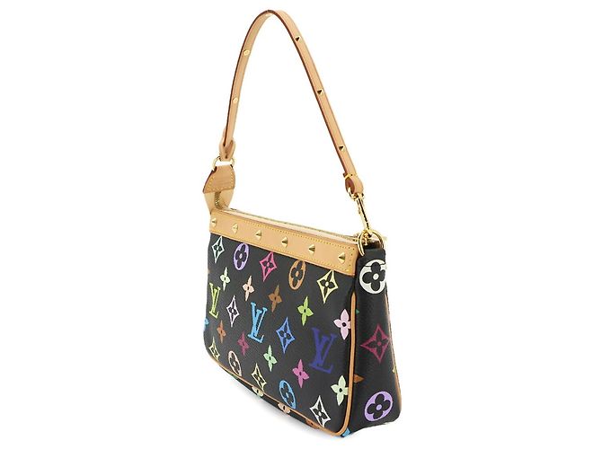 Bolsa Louis Vuitton Monogram Multicolor Pochette Accessoires Preto Multicor - vista 3