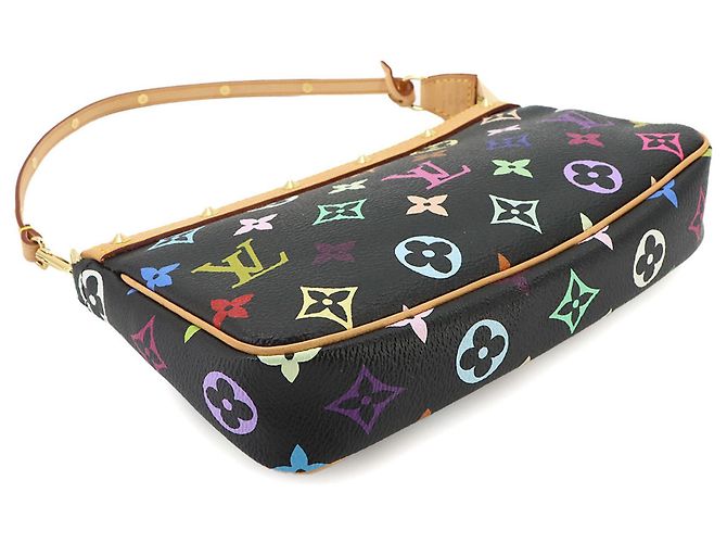 Bolsa Louis Vuitton Monogram Multicolor Pochette Accessoires Preto Multicor - vista 4