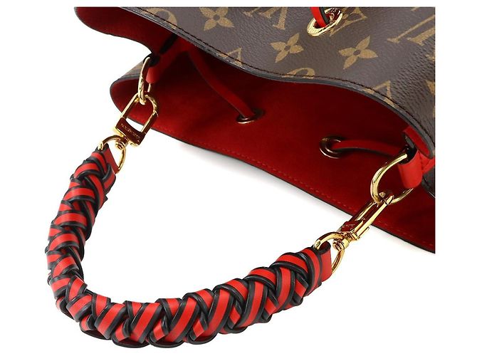 Néonoé Borsa Louis Vuitton Monogram Neo Noe Marrone Rosso Monogramma - vista 4