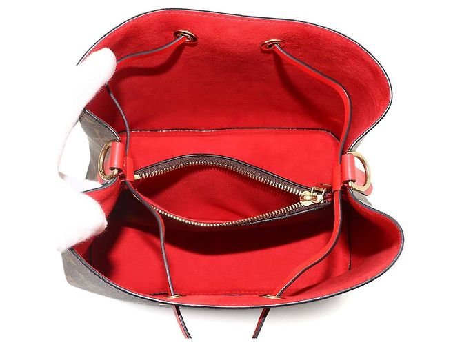 Néonoé Borsa Louis Vuitton Monogram Neo Noe Marrone Rosso Monogramma - vista 5