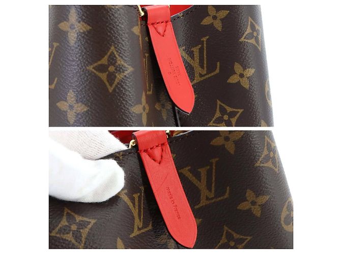 Néonoé Borsa Louis Vuitton Monogram Neo Noe Marrone Rosso Monogramma - vista 6