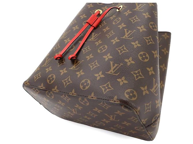 Néonoé Borsa Louis Vuitton Monogram Neo Noe Marrone Rosso Monogramma - vista 7