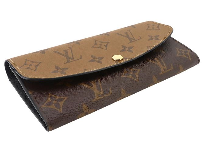 Louis Vuitton Monogram Reverse Portefeuille Emilie Bi-Fold Wallet Monogramma - vista 2