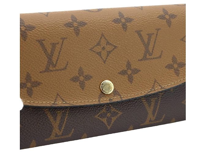 Louis Vuitton Monogram Reverse Portefeuille Emilie Bi-Fold Wallet Monogramma - vista 7