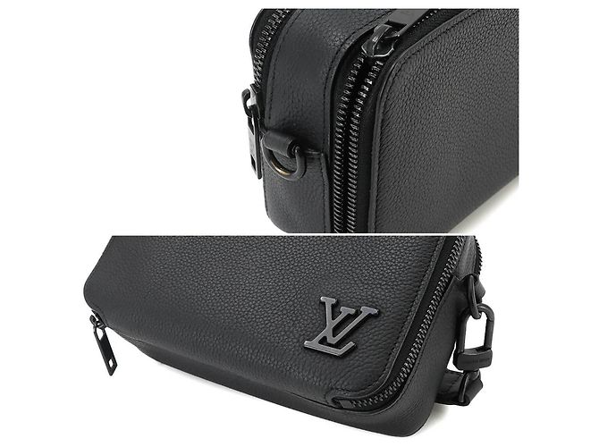 Cartera de hombro Louis Vuitton LV Aerogram Alpha Nero - vista 8