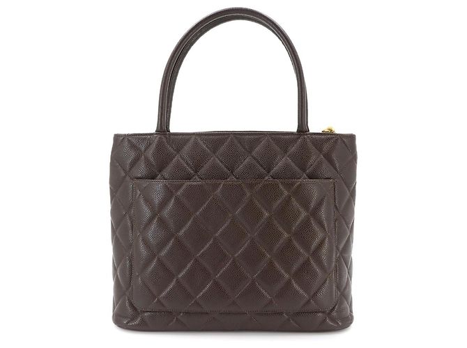 Borsa Tote Chanel Medallion Marrone scuro - vista 2