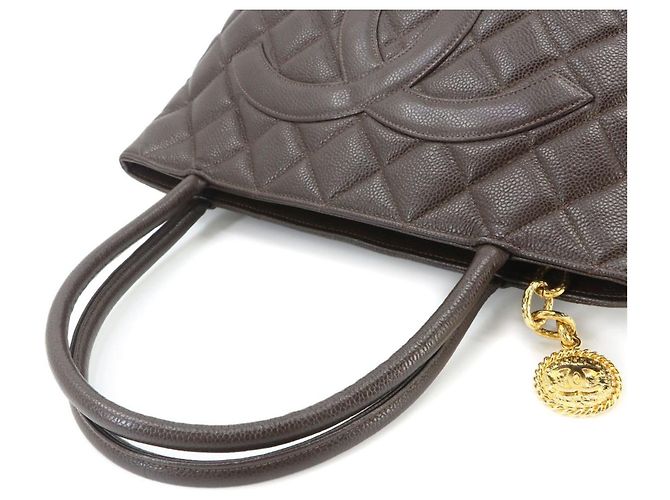 Borsa Tote Chanel Medallion Marrone scuro - vista 5