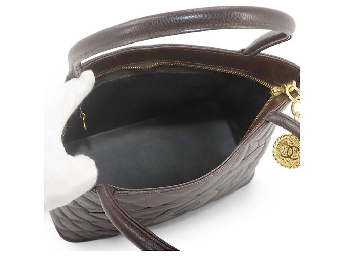 Borsa Tote Chanel Medallion Marrone scuro - vista 6