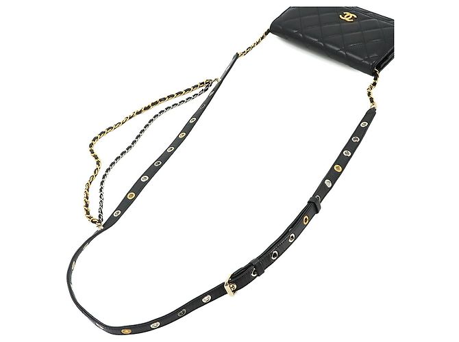 Portafoglio a catena Chanel Matelassé in pelle nera Nero - vista 5