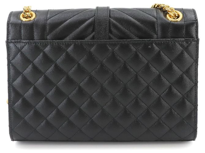 Borsa a tracolla Saint Laurent Envelope Medium Chain Nero - vista 2