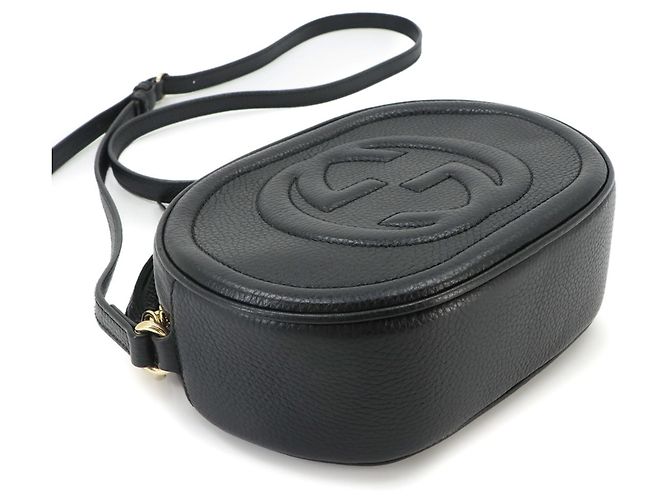 Gucci Soho Schultertasche aus schwarzem Leder - Ansicht 4