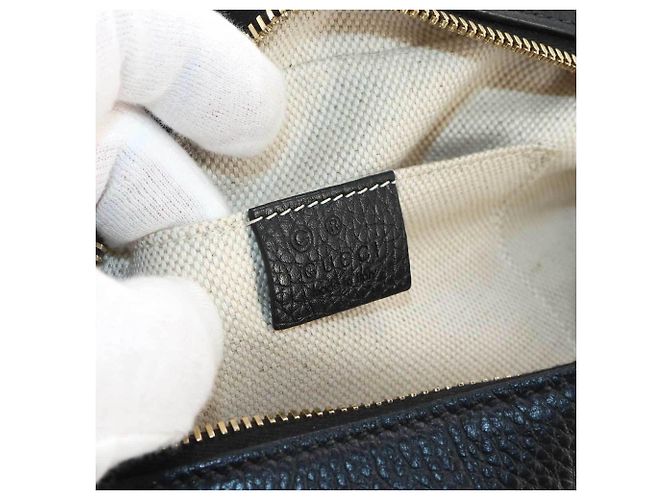 Gucci Soho Schultertasche aus schwarzem Leder - Ansicht 7