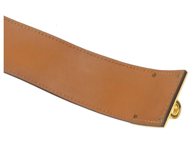 Hermès Bracelete Rígido Hermes Kelly Dog Dourado Verde - vista 5
