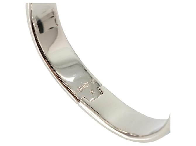 Bracciale Hermès Clic H PM in Blu e Argento - vista 6