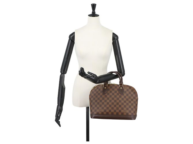 Sac à main Louis Vuitton Alma PM Damier Marron Damier ebène - vue 9