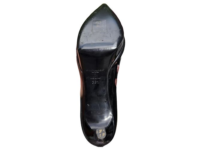 Saint Laurent Pumps aus schwarzem Lackleder - Ansicht 12