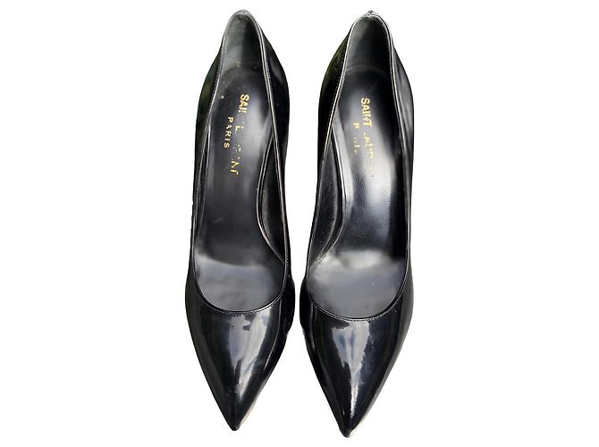 Saint Laurent Pumps aus schwarzem Lackleder - Ansicht 5