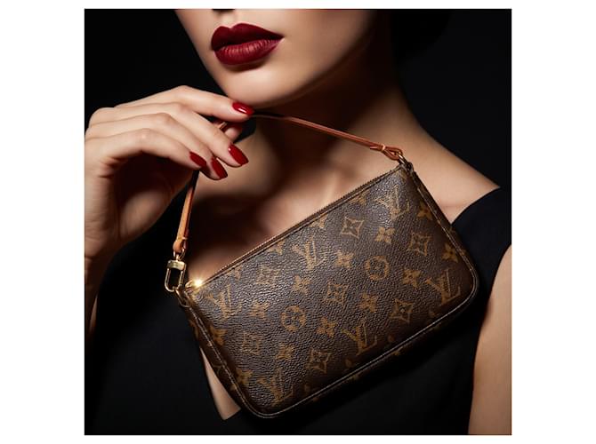Organizer Louis Vuitton Pochette Accessoires Monogram Marrone Monogramma - vista 3