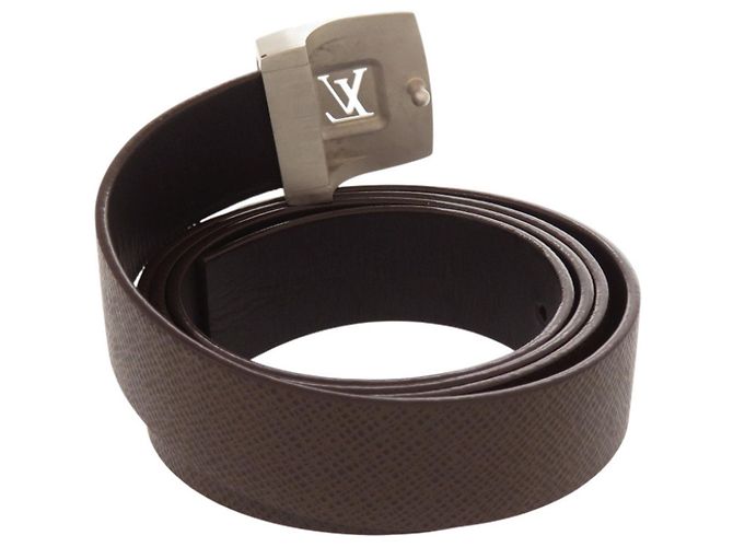 Louis Vuitton Cintura Taiga M9804 Brown Belt Marrone Argento - vista 2