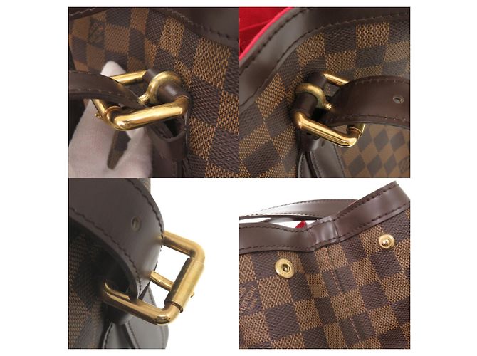 Borsa Tote Louis Vuitton Hampstead MM Damier Marrone Damier ebene - vista 8