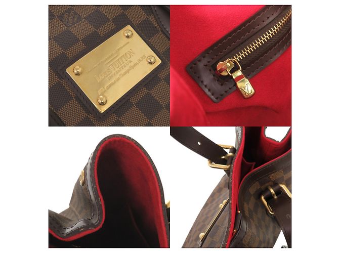 Borsa Tote Louis Vuitton Hampstead MM Damier Marrone Damier ebene - vista 9