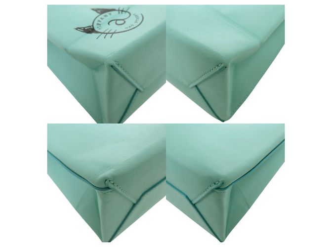 Borsa a mano in pelle Mini Shopping Tote Tiffany & Co. Blu chiaro - vista 3