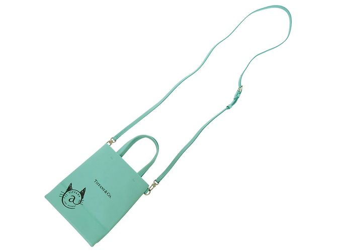 Borsa a mano in pelle Mini Shopping Tote Tiffany & Co. Blu chiaro - vista 5