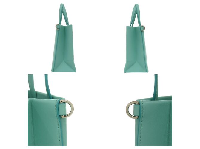 Borsa a mano in pelle Mini Shopping Tote Tiffany & Co. Blu chiaro - vista 8