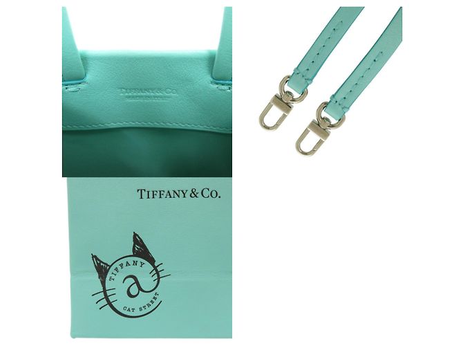 Borsa a mano in pelle Mini Shopping Tote Tiffany & Co. Blu chiaro - vista 9