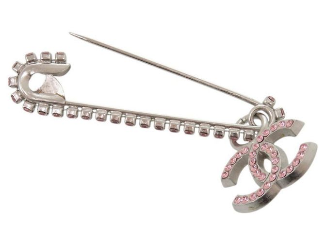 Spilla a spilla da balia Chanel Coco Mark Argento Rosa - vista 3