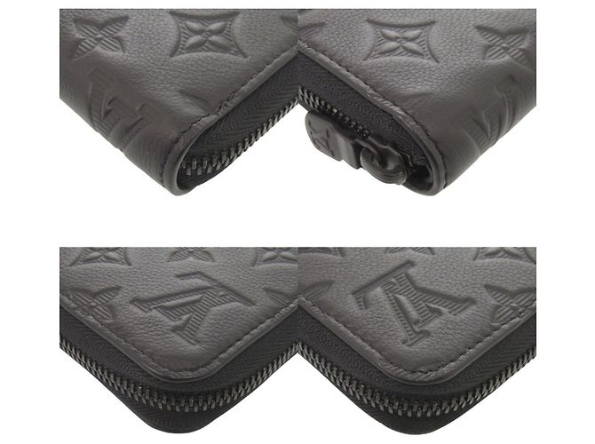 Louis Vuitton Monogram Shadow Zippy Wallet Black - view 4