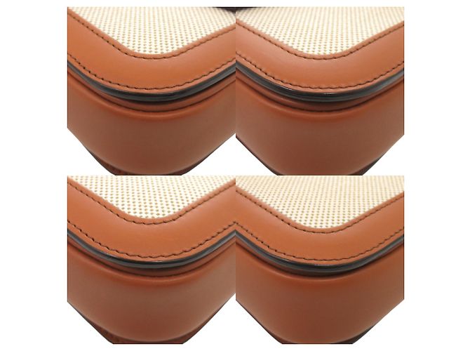 Céline Borsa a tracolla Celine Classic Triomphe in vitello e tessuto Marrone - vista 4